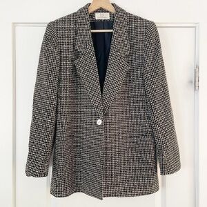 Vintage VP Collection 100% Handwoven Silk Tweed Blazer - XS